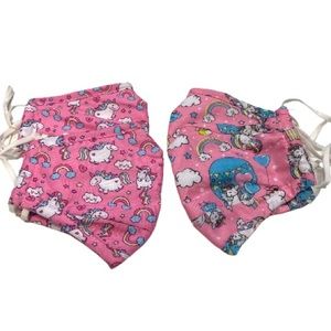 4/$12 💥 NEW (Set of 4) Woplagyreat Kids Pink Unicorn Cloth Face Mask (838)